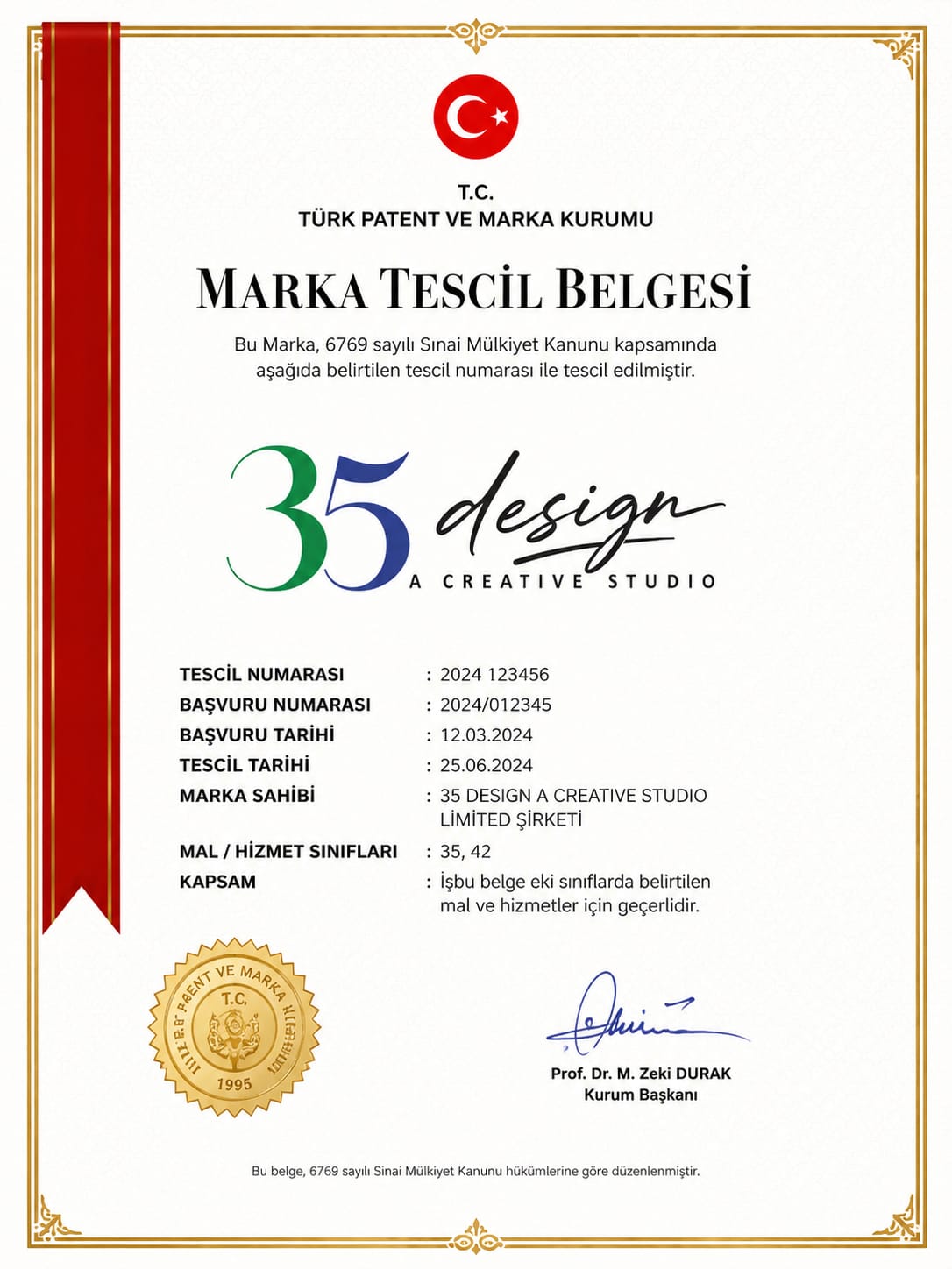 Marka Tescil Belgesi